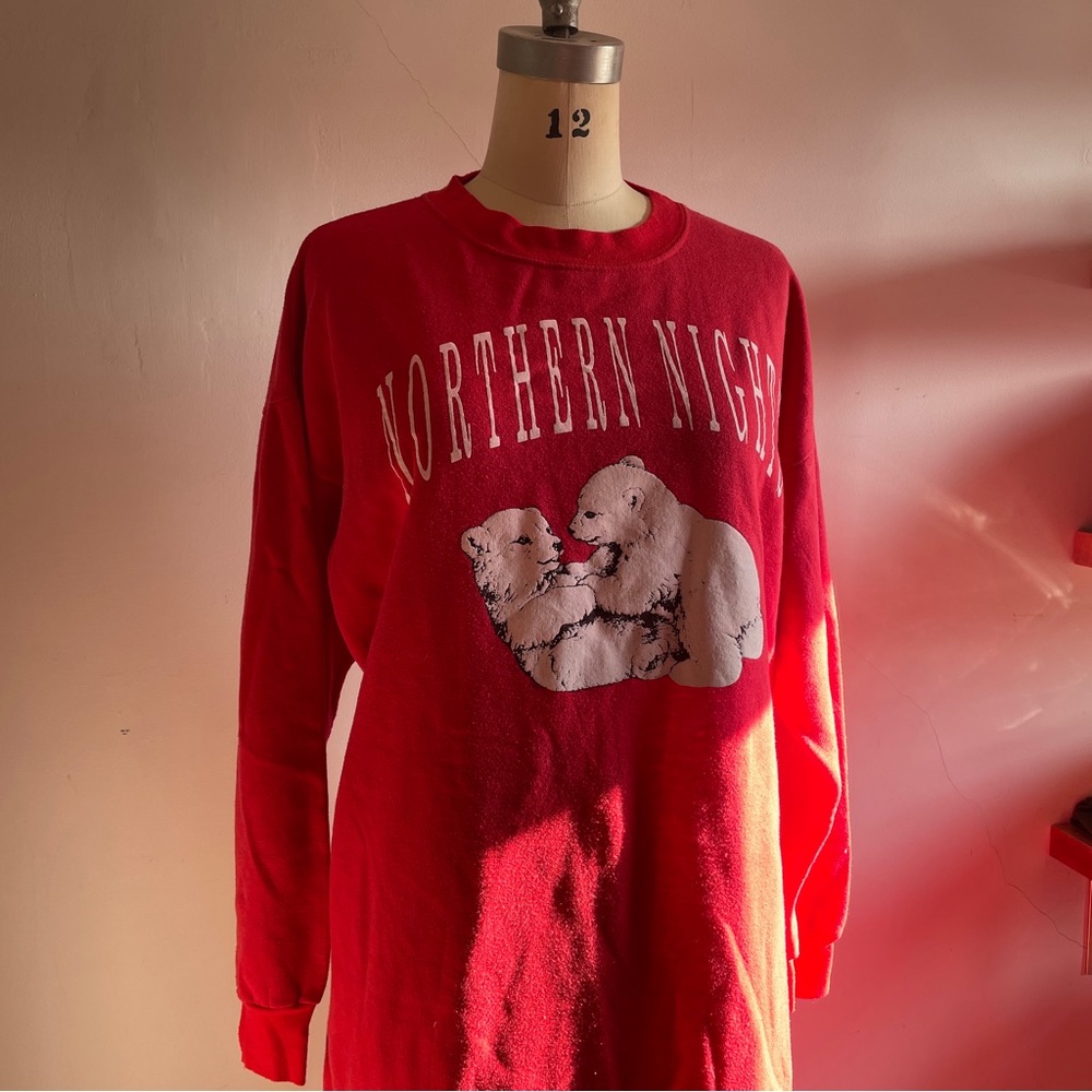 Vtg oversized long sweatshirt nightgown
